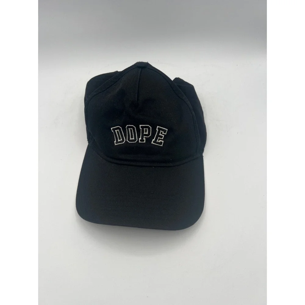 DOPE Black Snapback Hat – Embroidered Logo – Adjustable Streetwear Cap